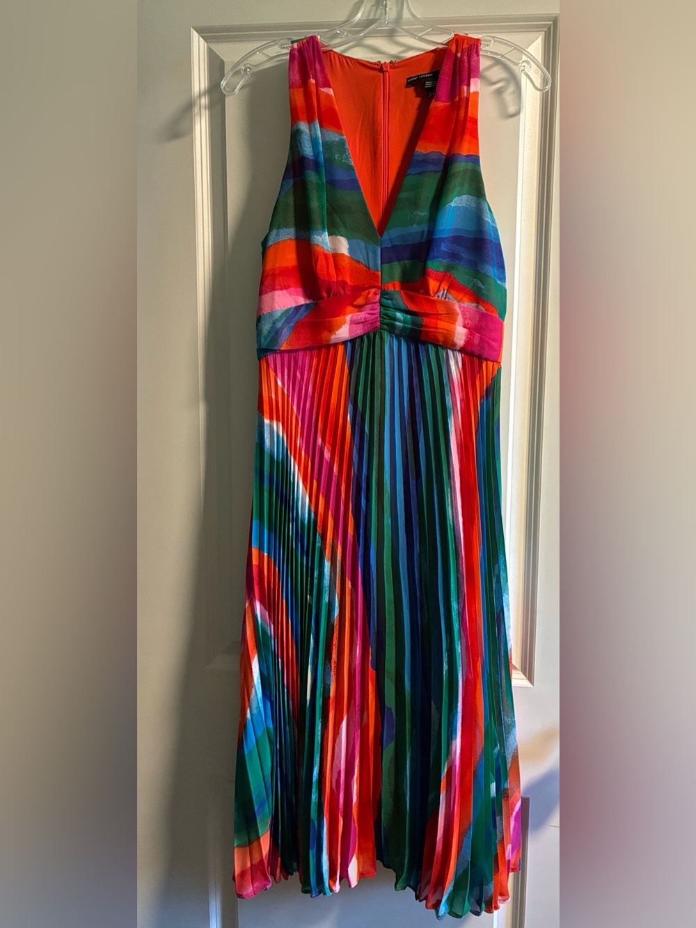 Maggy London multi colored tie dyed like dress